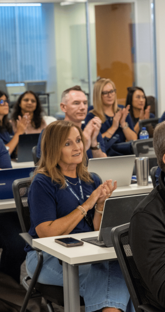 The SavvyMoney Team During a All Hands Meeting